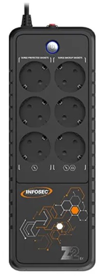 Onduleur Infosec Z2 EX 1000 1000 VA 6 prises FR/Schuko