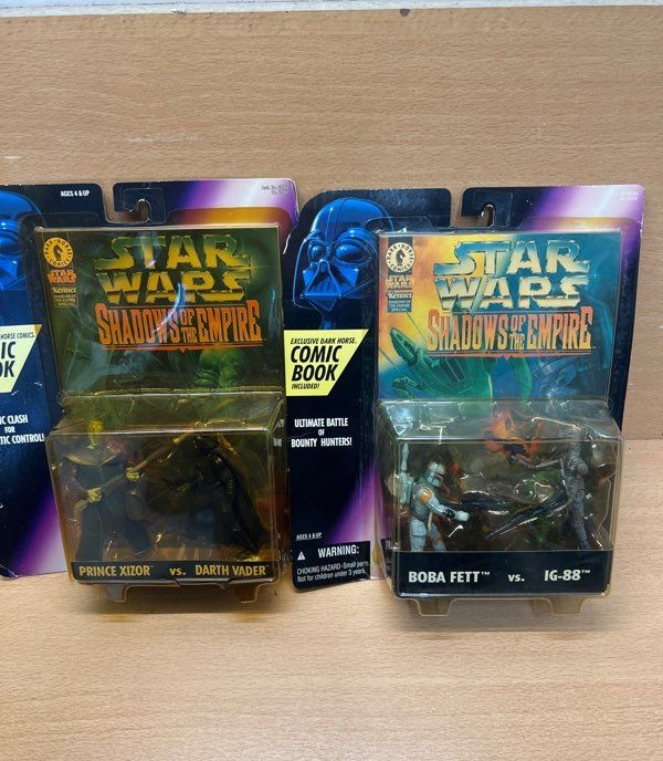Lot 2 figurines Star Wars Shadows of the Empire Kenner 1996 sous blister