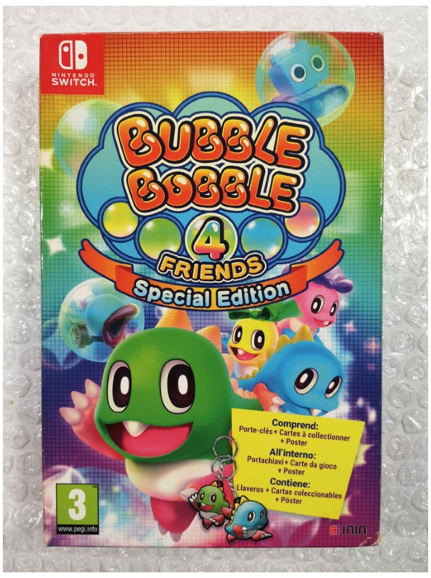 Bubble Bobble 4 Friends Special Edition Nintendo Switch complet avec goodies