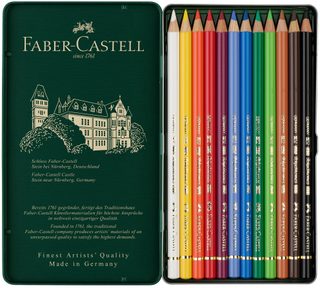 Faber-Castell Polychromos boîte métal 12 crayons de couleur