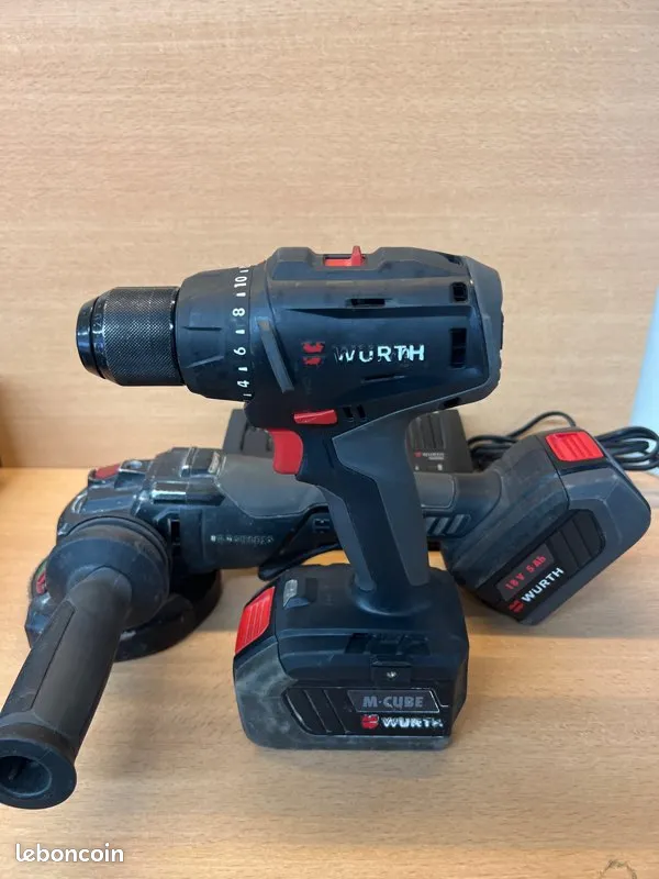 Lot Wurth M-Cube visseuse ABS 18 + meuleuse AWS 18-125