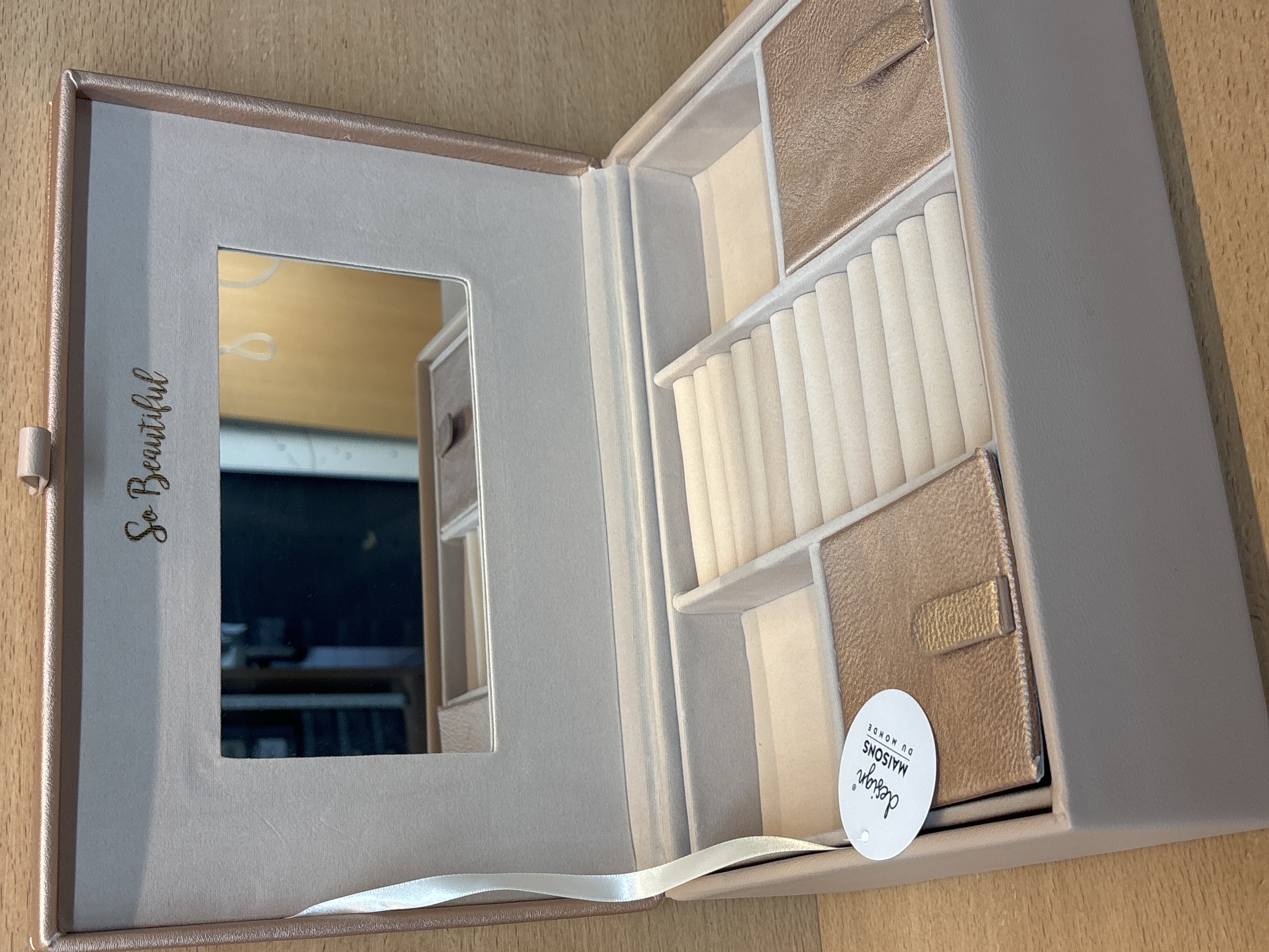 Boîte à bijoux Maison du Monde avec miroir et rangements — photo 2