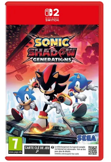 Sonic X Shadow Generations Nintendo Switch 2 carte clé de jeu