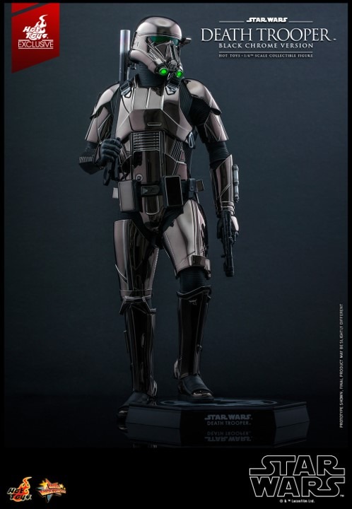 Figurine Hot Toys Death Trooper (Black Chrome) Star Wars 32,5 cm