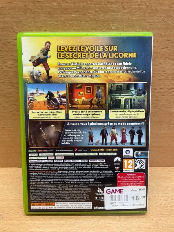 Jeu Xbox 360 Les Aventures de Tintin — photo 2