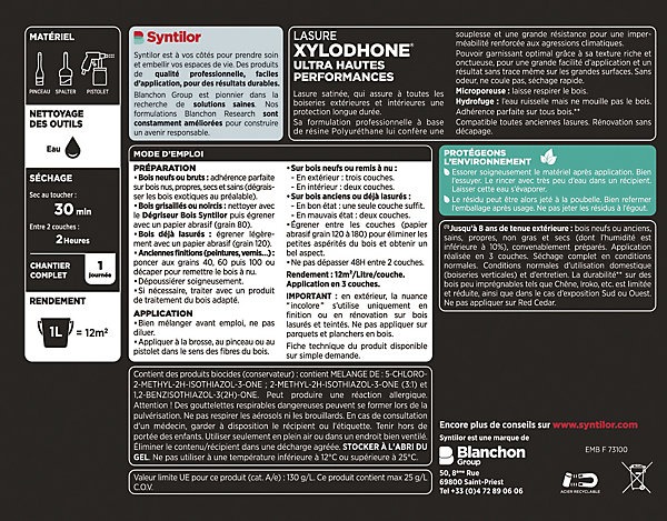 Lasure Xylodhone Syntilor incolore mat 5L