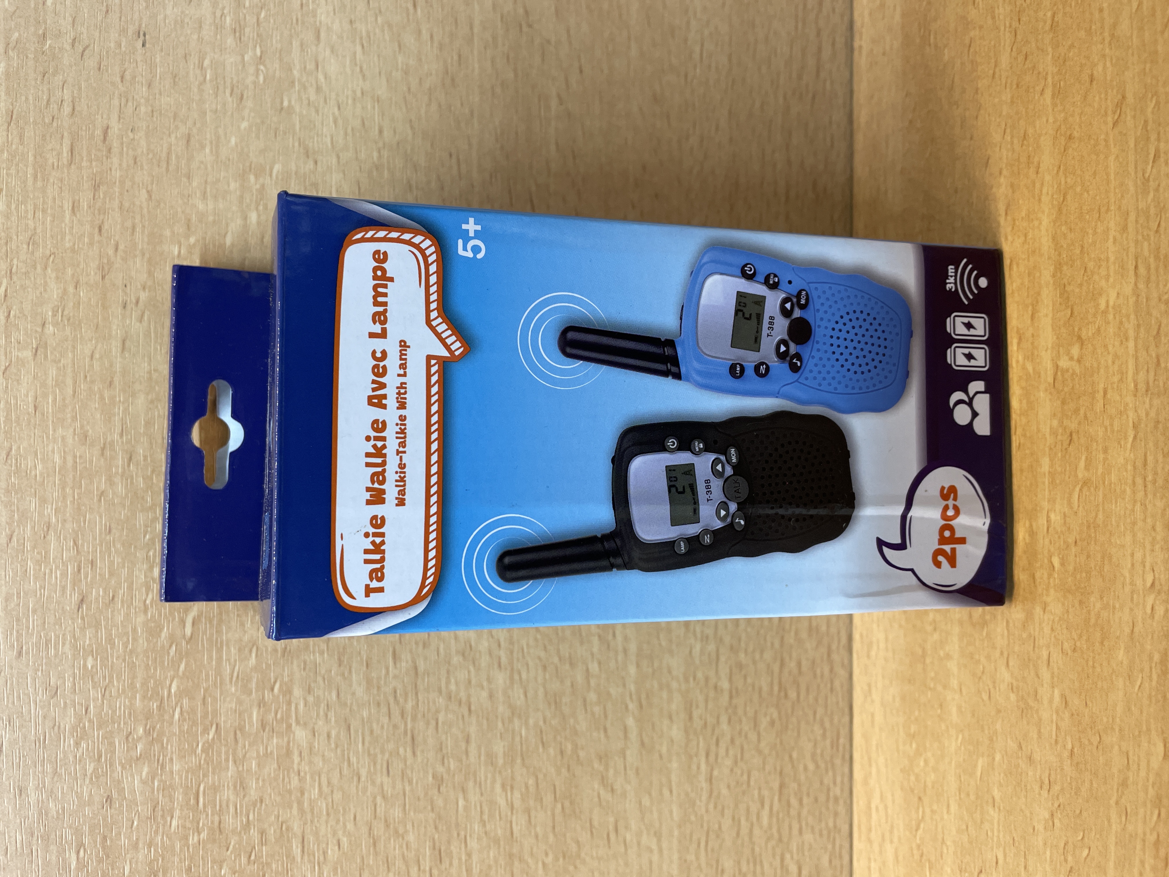 Talkies-walkies enfant avec lampe 2 pièces