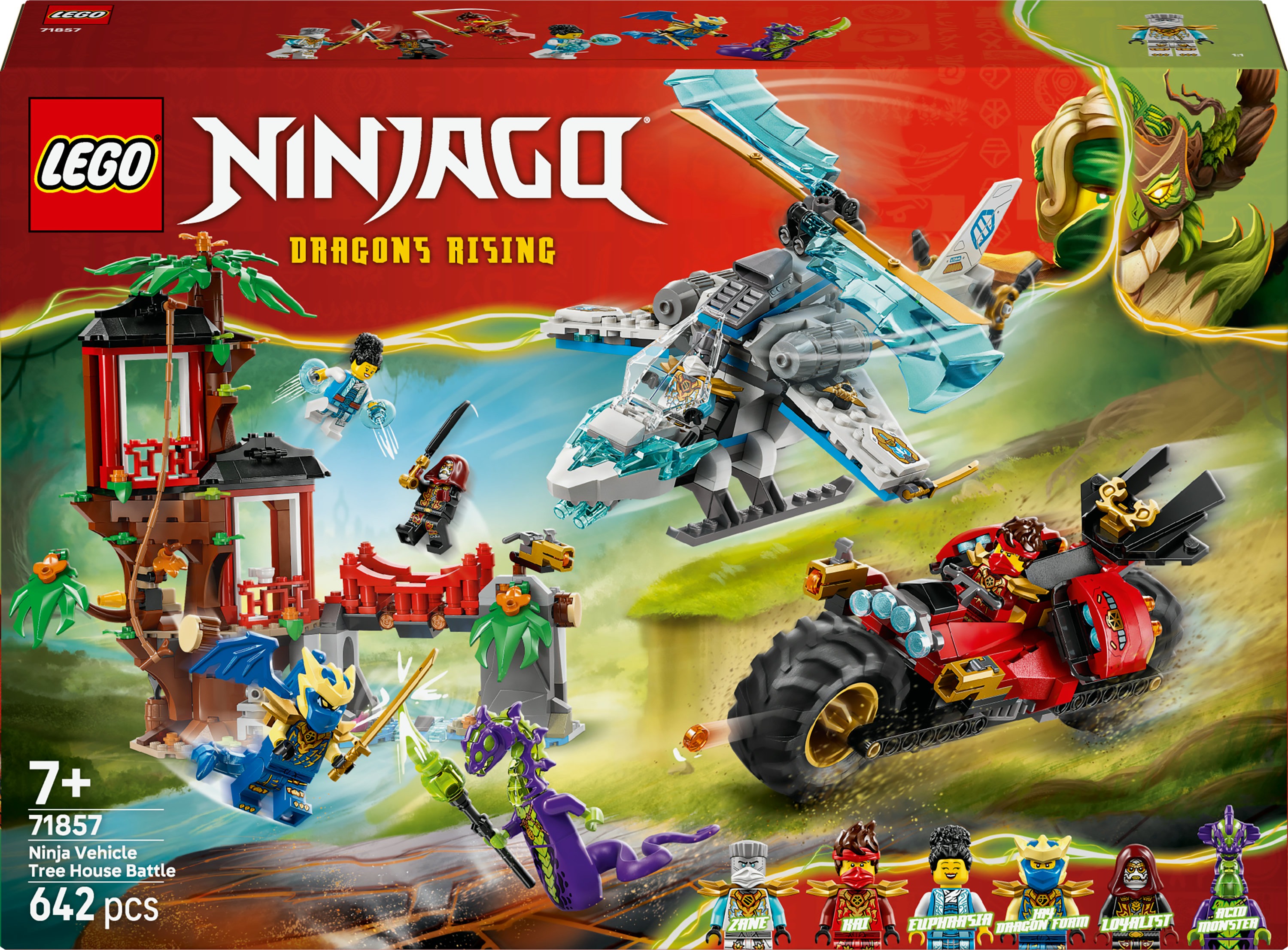 LEGO NINJAGO 71857 La cabane et les véhicules des Ninjas