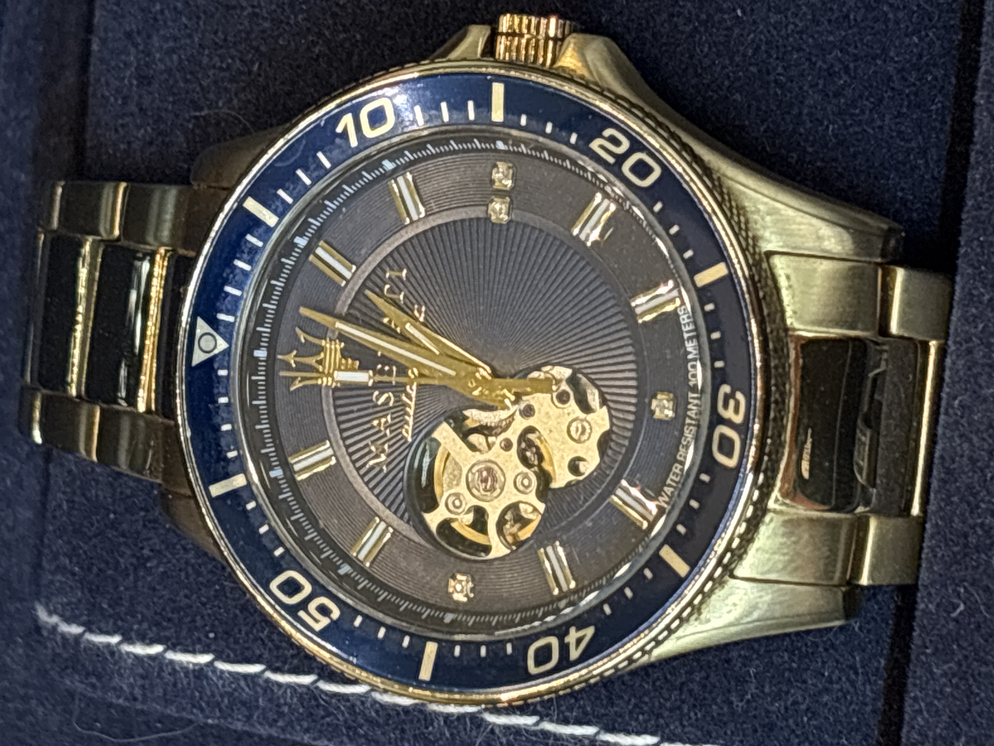 Montre automatique Maserati Diamonds édition limitée acier doré — photo 2