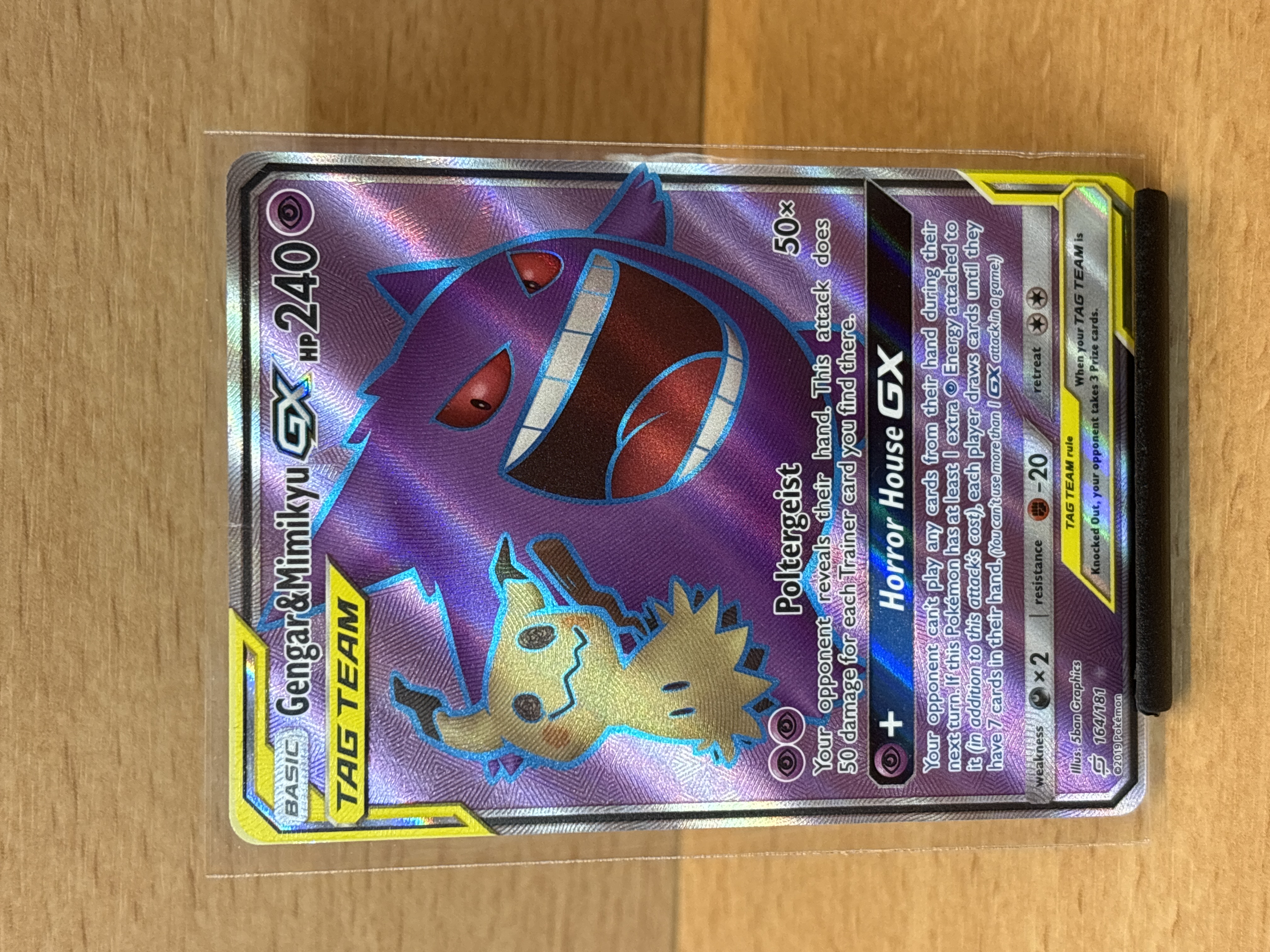Carte Pokémon Gengar & Mimikyu GX Tag Team 164/181