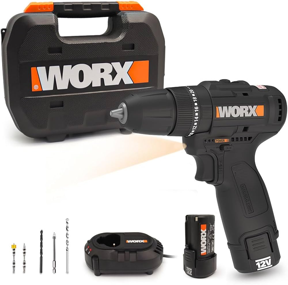 Perceuse-visseuse WORX WX121 12V brushless compacte 10 mm
