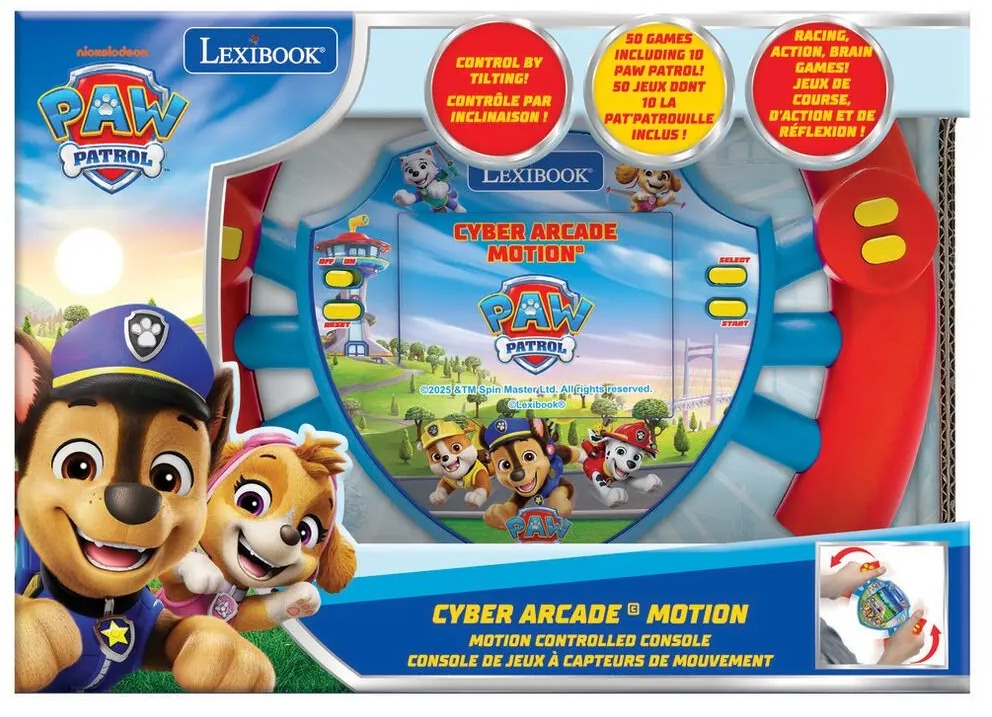 Console Lexibook Pat' Patrouille Cyber Arcade Motion 50 jeux