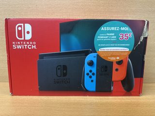Console Nintendo Switch V2 Joy-Con bleu et rouge néon
